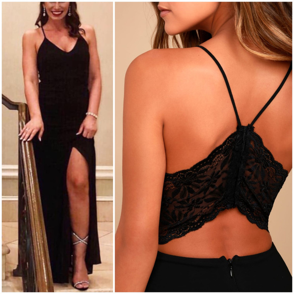 Lulu's Black Maxi Dress - Picture 4 of 14